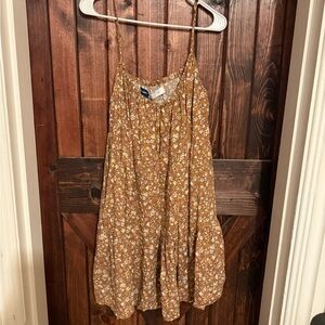 Old Navy Floral Tan Blouse